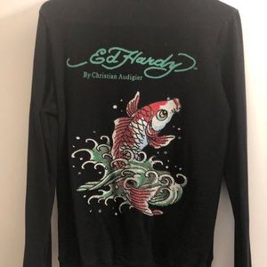 Ed hardy zip up hoodie